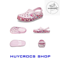 Dép nhựa CROCS, sục Ngựa 1 sừng, có đèn, dép cho trẻ, đúc nguyên khối siêu bền, tặng jibit siêu cute