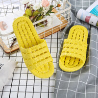 Dép Nhựa Đi Trong Nhà, Nhà Tắm Hình  Sọc Lưới - Hàng Chính Hãng - Vàng - 3839
