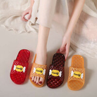 dép nhựa mang trong nhà dép nhựa trong suốt Dép lê thạch pha lê nữ dép lê nhựa phòng tắm kiểu cũ trong suốt chống trượt mẫu mới 2024 nữ đi bên ngoài mùa hè