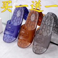 dép nhựa mang trong nhà dép nhựa trong suốt Mua một tặng một dép đi trong suốt pha lê, dép đi trong nhà tắm chống trơn trượt, dép đi trong nhà, cặp đôi nhựa chống mùi cho nữ