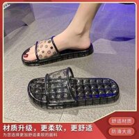 dép nhựa mang trong nhà dép nhựa trong suốt Dép lê trong suốt thời trang nhà cho nữ mùa hè 2024 kiểu mới trong nhà tắm chống trượt trong nhà tắm dép đi biển pha lê