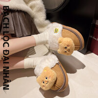 Dép nhung nữ Hàn Quốc Dép thoải mái và ấm áp