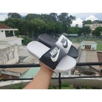 Dép nike nam nữ chiếc đen trắng quai ngang full box