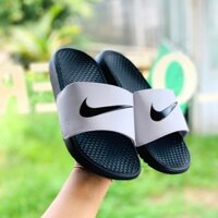 Dép nike nam nữ, dép quai ngang nam nữ unisex nike benassi mẫu hot trend bền thời tràng hàn quốc, đen q.trắng kimngansg