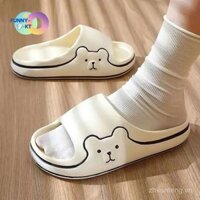 Dép nữ cảm giác bước lên phân, dép đi trong nhà mùa hè ngoài trời đế dày dễ thương cho cặp đôi tắm cao cấp