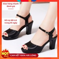 Dép nữ cao gót ĐẸP mẫu bản mờ gót vuông 3 phân, 5 phân, 7 phân và 8 phân chắc chắn, Thời Trang hè KH-06 - Hàng mới về