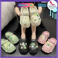 Dép Nữ Cross Nữ Siêu Nhẹ Kèm Sticker Cute ( Dép Cá )
