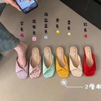 Dép nữ đế bằng cao su mềm dễ mang