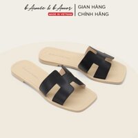 Dép nữ đế bệt chữ h đi biển dáng sandal quai ngang thời trang bAimée & bAmor - MS1782