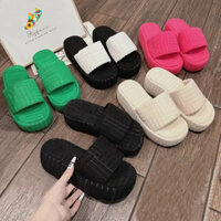 Dép nữ đế xuồng quai ngang chất nỉ nhung siêu xinh cao  đi chơi