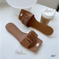 Dép nữ đẹp kiểu đế bệt quai ngang cute thời trang SHOES PARADISE D07 SIÊU SỐC