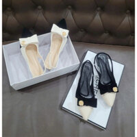 Dép Nữ, Dép Quai Hậu Nơ Gắn Hoa Trà Sang Chảnh