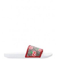 Dép Nữ Gucci Apple-Printed Slide 'White Monogram'