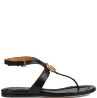 Dép Nữ Gucci Double G Thong Sandal 'Black'