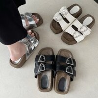 Dép nữ hàn quốc quai cài quai ngang kiểu dáng thời trang mới 2025 hottrend đi biển du lịch