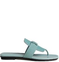 Dép Nữ Hermes Galerie Sandal 'Vert D'eau'