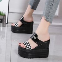 Dép Nữ hình trái tim đế xuồng cao 12cm X399-356