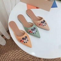 dép nữ mickey siêu xinh- đế xịn màu vàng ,xanh,đen,kem size 35-38
