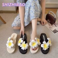 Dép nữ mùa hè Giày đi biển hoa phù hợp thời trang