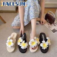 Dép nữ mùa hè Giày đi biển hoa phù hợp thời trang