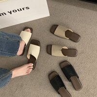 Dép nữ phong cách mới 2025-Giày đế bệt mềm phong cách cổ tích kiểu Pháp