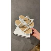 Dép Nữ Quai Chéo Đính Đá Sang Trọng, Dép Đi Êm Chân, Hàng Chất Lượng Cao.đá giữa Su Shoes .