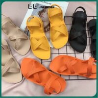 Dép nữ quai hậu nhựa chéo nhiều mài sắc đi bền