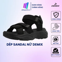 Dép nữ Sandal Demix Rio 2, chống nước, đế cao, nhẹ và êm, màu Đen, chính hãng