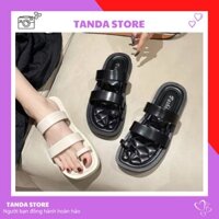 Dép nữ sandal xỏ ngón quai ngang đi biển  TANDA QN002