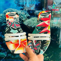 Dép nữ xỏ ngón , dép kẹp nữ hoạ tiết mỏng nhẹ , dép cao su bên bỉ thời trang .