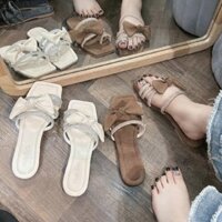 Dép nữ xỏ ngón đính đá - dép kiểu nữ thời trang quai ngang