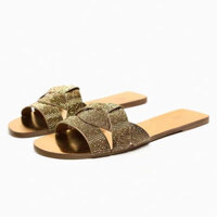 Dép nữ ZARA giày bệt mũi vuông khỏa thân