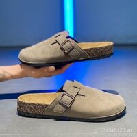Dép nửa mũi hở, giày Birkenstock có lỗ, dép lười thời trang, dép nỉ Birkenstock, giày thể thao có lót lông, hai chiều GAWE
