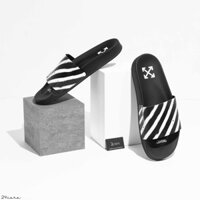 Dép off white loại 1, quai da, đế cao su 2 lớp. bao giá thị trường. bảo hành 6 tháng