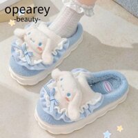 Dép OPEAREY Sanrio, Dép Hello Kitty Purin Thu Đông Sang Trọng, Hoạt Hình Sang Trọng Kuromi Cinnamoroll Melody Giày Gia Đình Quà Tặng Ngày Lễ