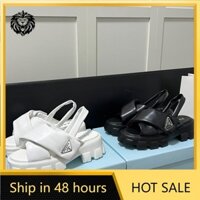 Dép Prada Giày Sandal Tam Giác Đế Dày Nền Tảng Thời Trang Thường Ngày Tăng Chiều Cao Phù Hợp Với Phong Cách Mới Một Dòng