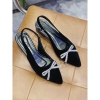 Dép quai hậu nữ mũi nhọn dây đá 2p cực xinh mã S34