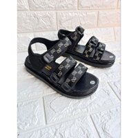 Dép quai hậu nữ.Sandal đế cao học sinhquai dán tiện dụng quai GG