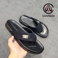 Dép Quai Kẹp Chapman-Chất Liệu Da Bò, Đế Cao Su Mềm-Mã CH009 Fullbox, Dép Chuẩn Size Việt, Hỗ Trợ Đổi Size