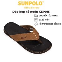 Dép quai kẹp nam da bò SUNPOLO KEP015
