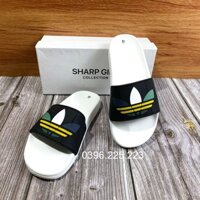 Dép quai ngang ❤️FREESHIP❤️ dép nam cao su LBB-ADIDAT đế trắng