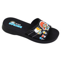 Dép quai ngang bé gái Bita's DEMI.03 (Đen + Đỏ + Hồng phấn)