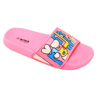 Dép quai ngang bé gái Bita's EGI.21 (Hồng sen + Cam + Đen)