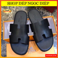 Dép Quai Ngang HM Đế Cao Su Quai Da Thời Trang Nam Nữ  2023 .Shop Ngọc Diệp