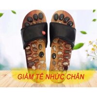 Dép quai ngang massage chân nam nữ khảm đá đẹp, tốt cho sức khỏe, giá rẻ DMS01