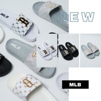 Dép quai ngang MLB thêu B nam nữ - dép đi mưa chống trượt mang ngoài trời nhiều màu