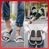 Dép Quai Ngang Nam Nữ Đúc Nhựa Dẻo , Kẻ Sọc SuperStar ,Hàng Quảng Châu