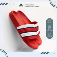 Dép quai ngang nam nữ màu đỏ 4 sọc trắng thời trang dép quai ngang M Masler MT với đế êm chân và bền bỉ - 34