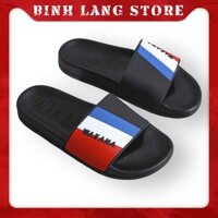 Dép quai ngang nam nữ tên WAKANA giữa phối 3 màu xanh, trắng, đỏ Mã: WK005 - BÌNH LÃNG STORE