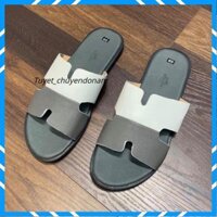 Dép quai ngang nam phối màu trắng xám (fullbox) ⇞ . *